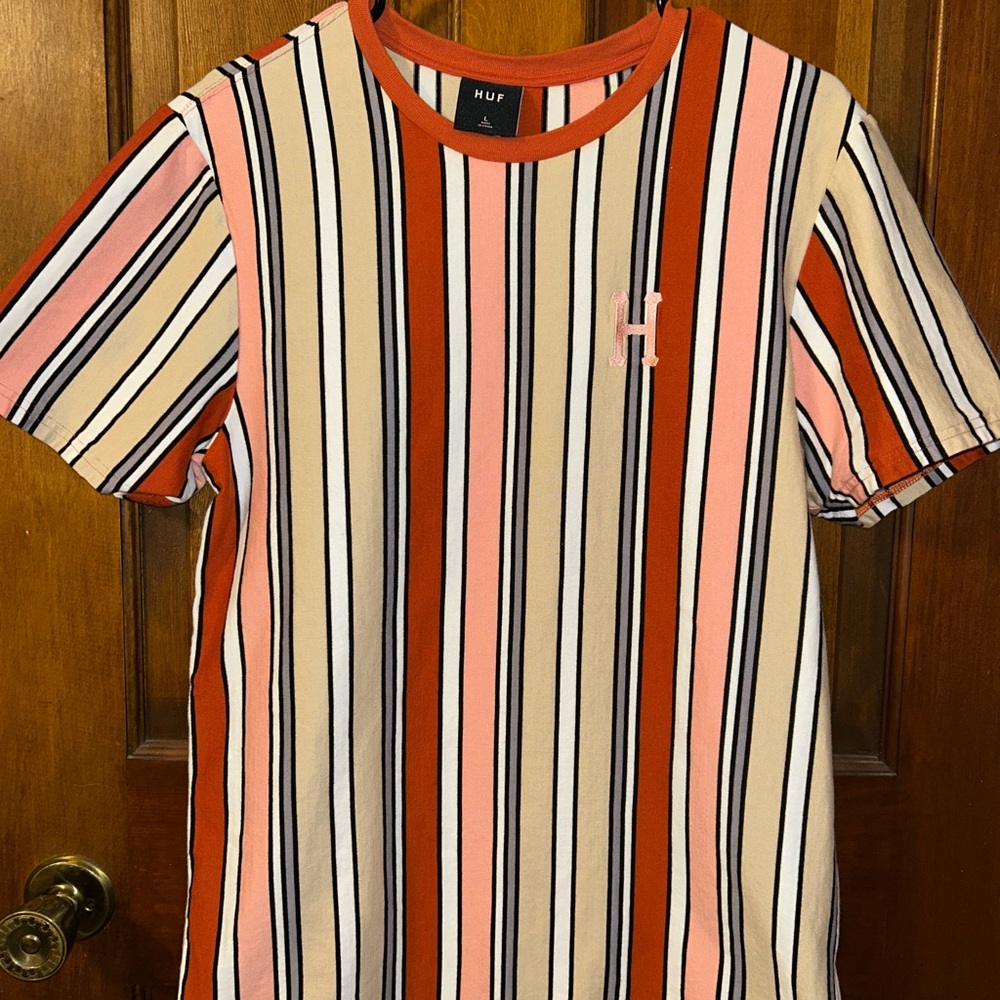 HUF Mens Striped T-Shirt